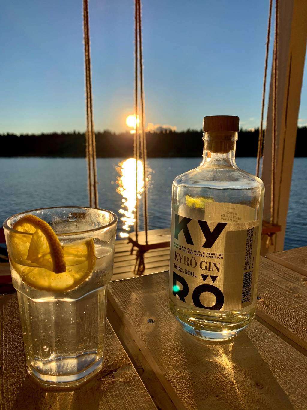 Sunset at the beach bar, view full screen